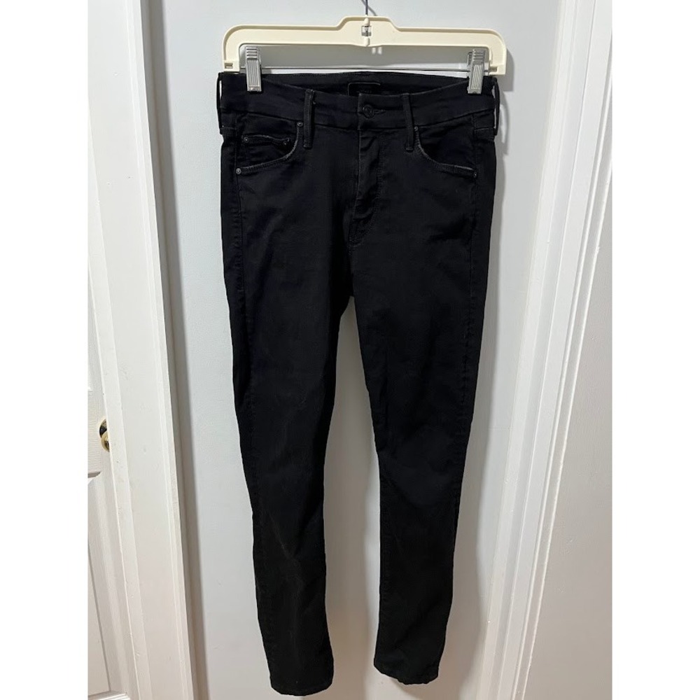 Mother The Looker Skinny Jeans Not Guilty Black High Rise Denim 27 - Picture 2 of 12